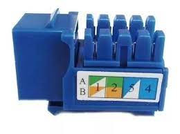 Conector Jack CAT6  AZUL